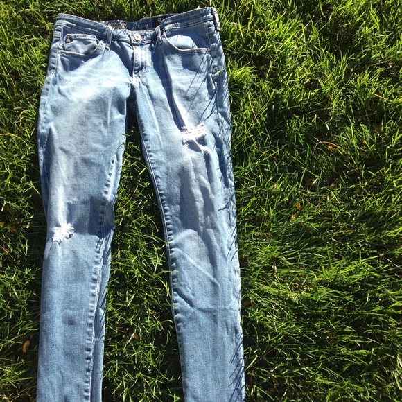 AG Jeans Denim - AG Super Skinny Leggings Ripped Jeans